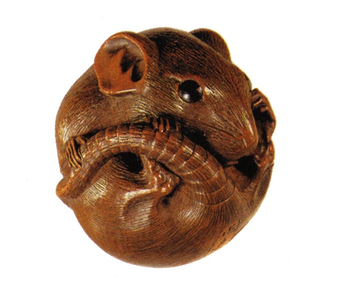 Masanao, netsuke in avorio, Giappone, XIX secolo.